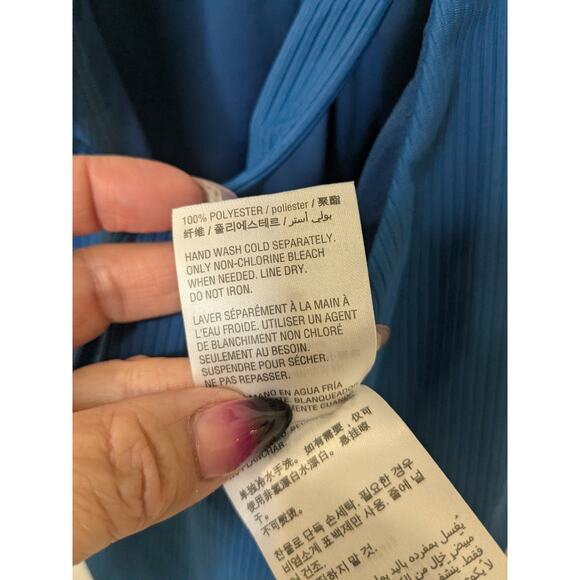 Bar III Like It Or Not Marine Blue One Piece Swimsuit Womens Size Medium NWT - Picture 5 of 7